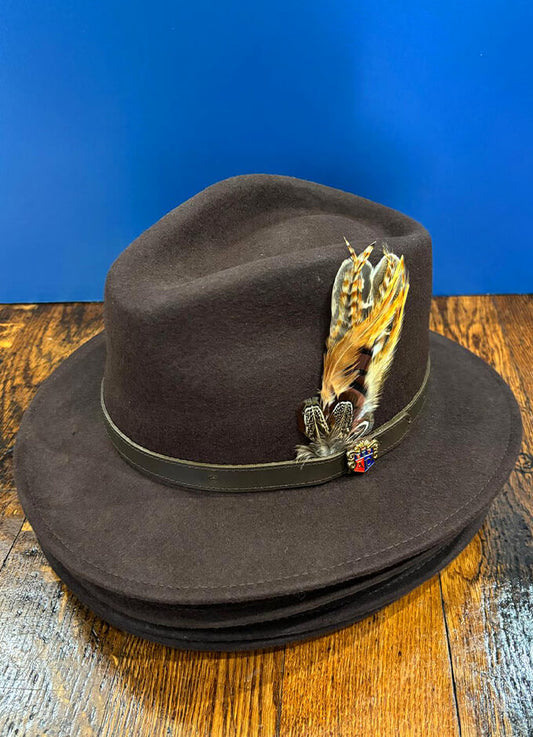 Richmond Ladies Fedora | Brown