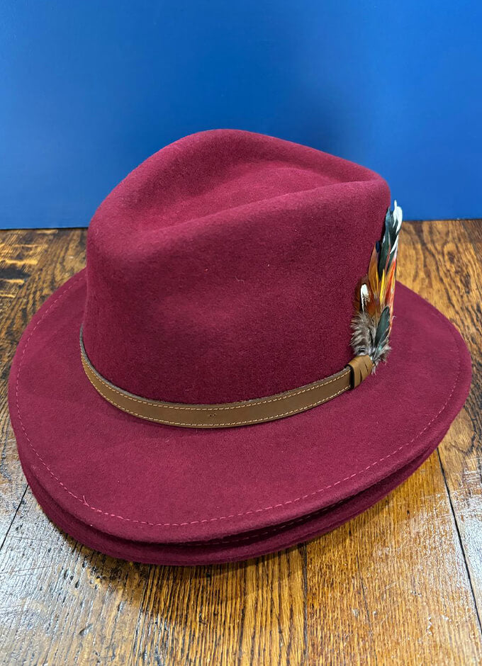 Richmond Ladies Fedora | Wine