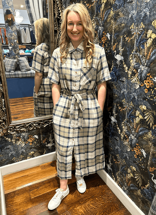 Fern Tartan Midi Dress | Dress Navy Tartan