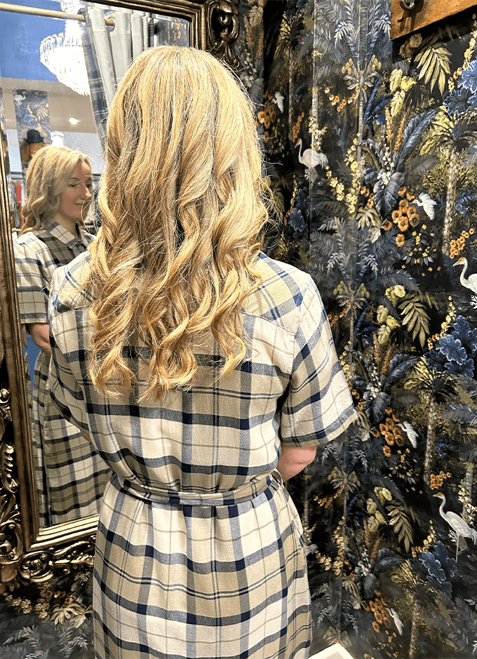 Fern Tartan Midi Dress | Dress Navy Tartan
