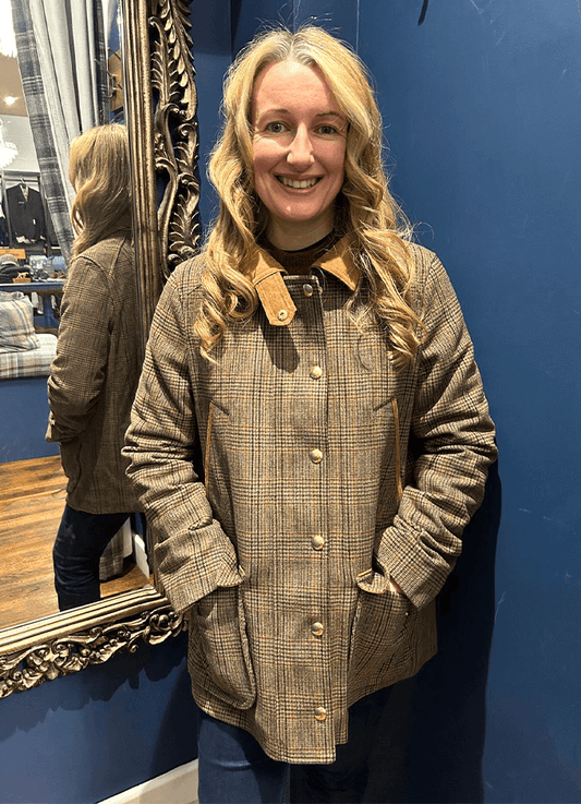 Contemporary Brown Check Fieldcoat