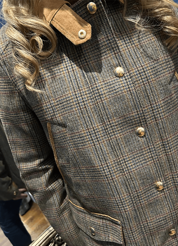 Contemporary Brown Check Fieldcoat