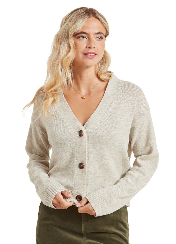 Filey Ladies Cardigan | Oat Grey