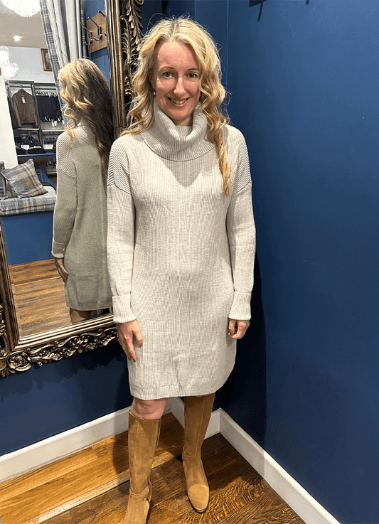 Schoffel Filey Roll Neck Dress | Oat Grey