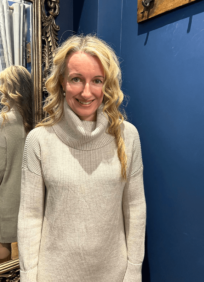 Schoffel Filey Roll Neck Dress | Oat Grey