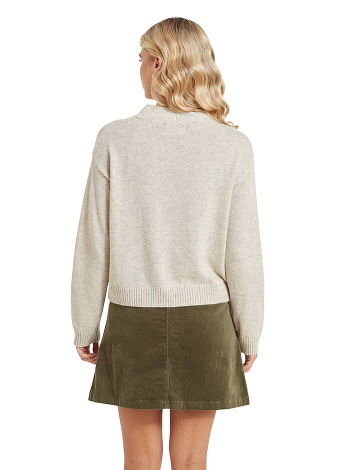 Filey Ladies Cardigan | Oat Grey