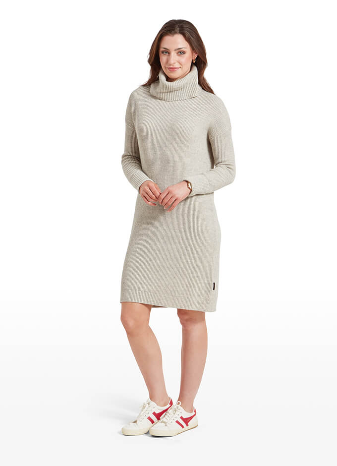 Schoffel Filey Roll Neck Dress | Oat Grey