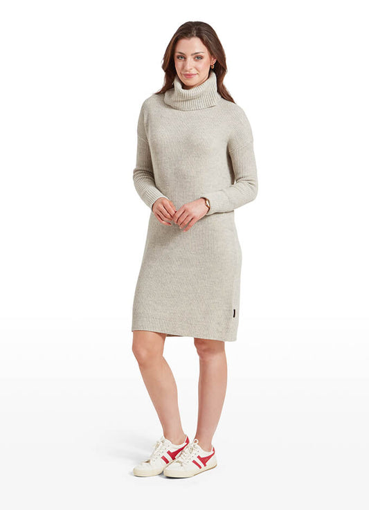 Schoffel Filey Roll Neck Dress | Oat Grey