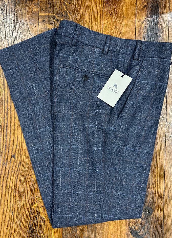 Finn Tweed 2-Piece Suit | Blue Windowpane Check