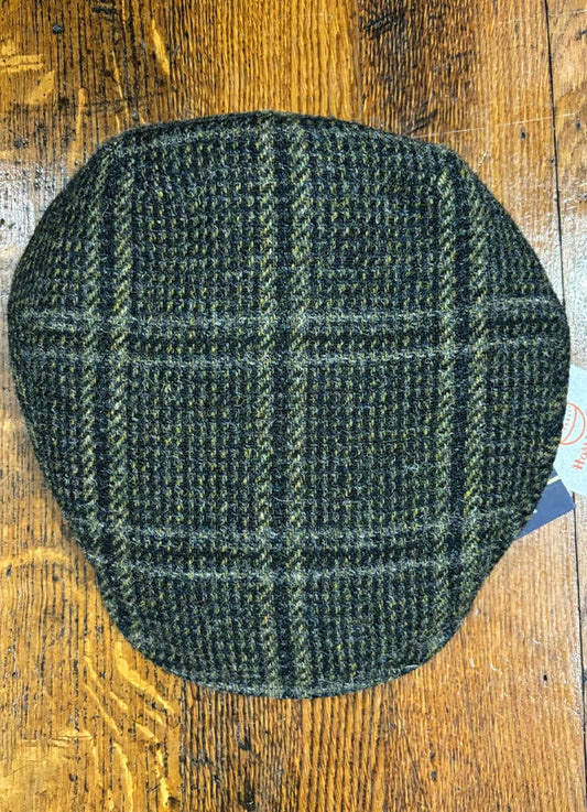 Finsbay Harris Tweed Cap | Green Check