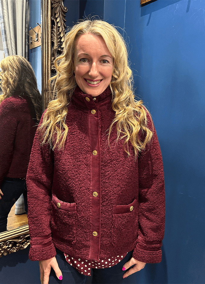 Fleur Fleece Jacket | Red