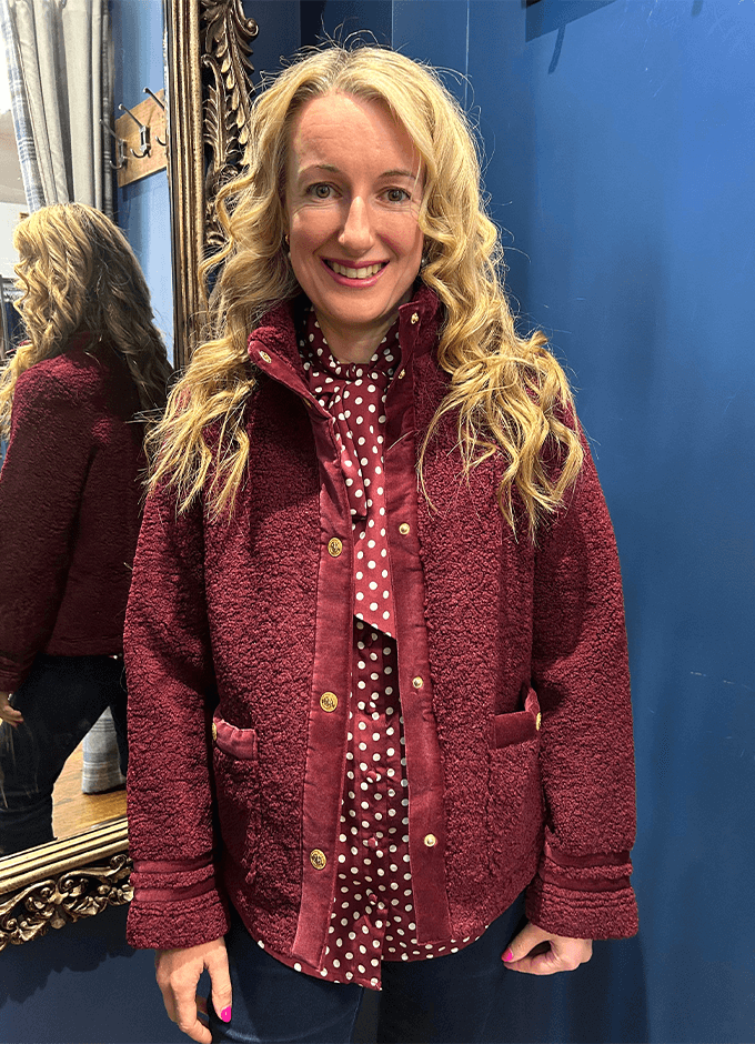 Fleur Fleece Jacket | Red