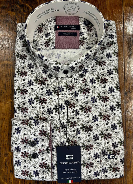 Floral Shirt | Burgundy/Navy