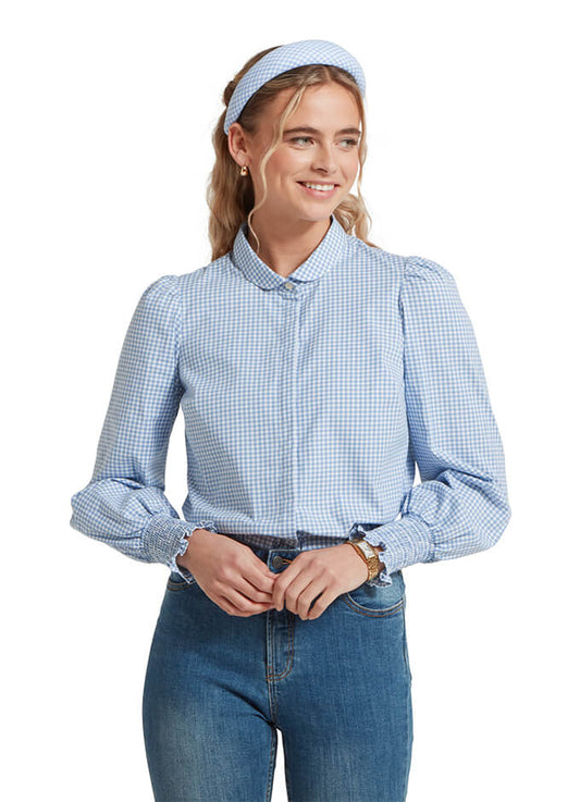 Flora Ladies Shirt | Blue Gingham