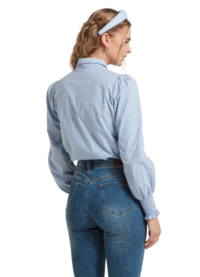 Flora Ladies Shirt | Blue Gingham