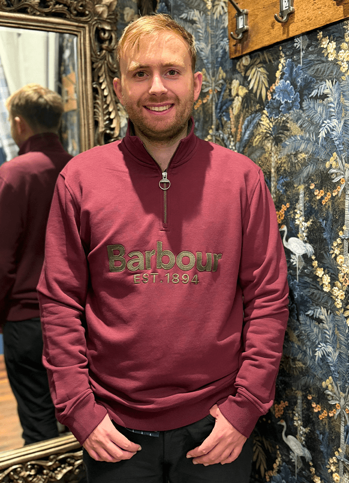 Fosse Half-Zip Sweatshirt | Dark Bordeaux