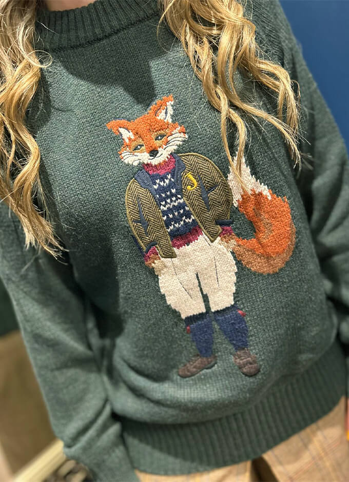 Jonty Fox Ladies Jumper | Dark Green