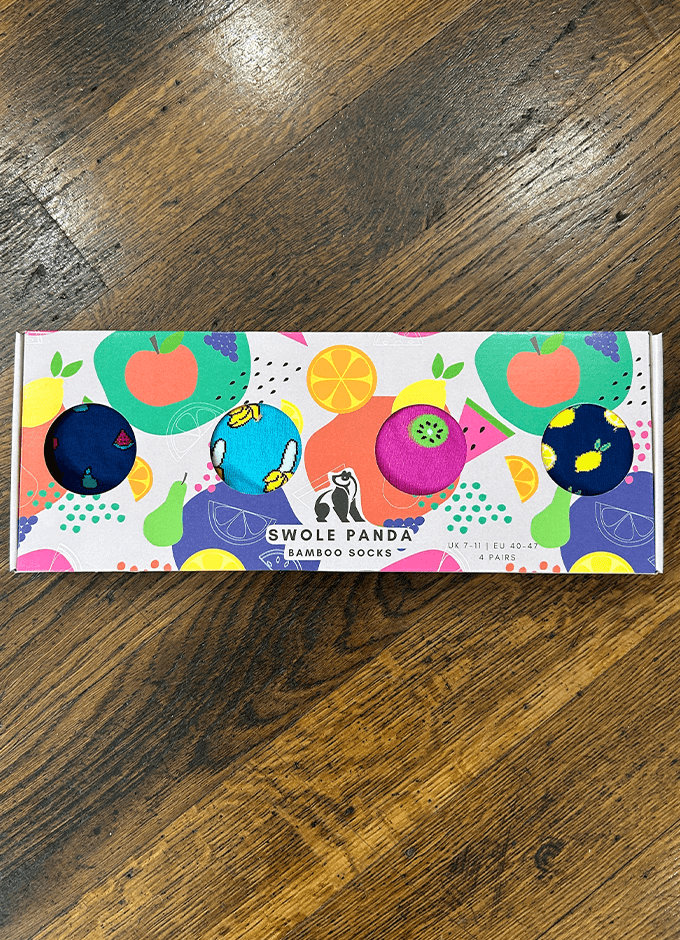 Swole Panda | Fruity Sock Box | 4 Pairs