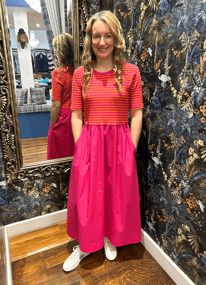 Mix & Match Dress | Fuchsia Print