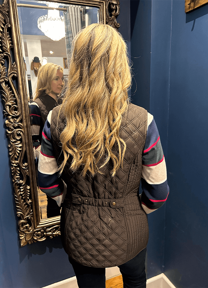 Minx Brown Showerproof Diamond Quilted Gilet