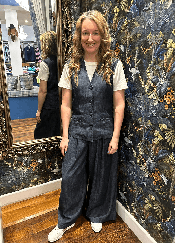 Denim Waistcoat | Dark Indigo