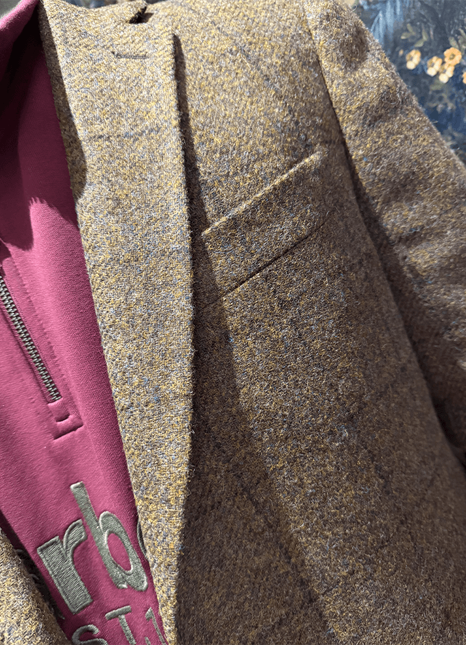 Gosforth Moons Checked Blazer | Brown