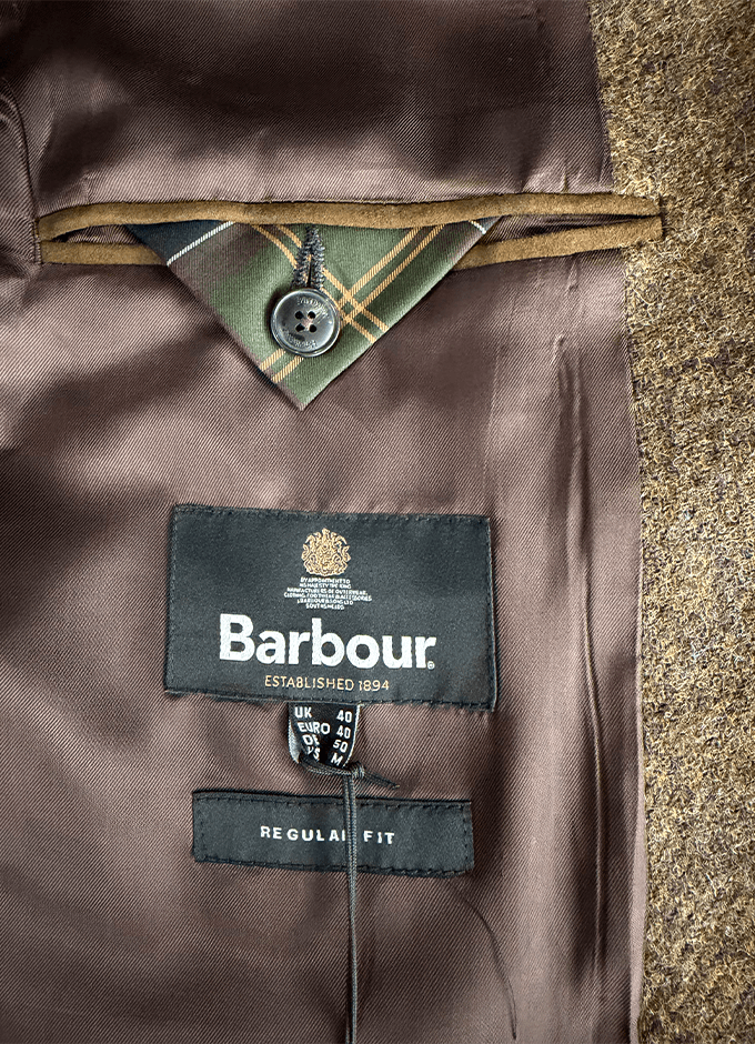 Gosforth Moons Checked Blazer | Brown
