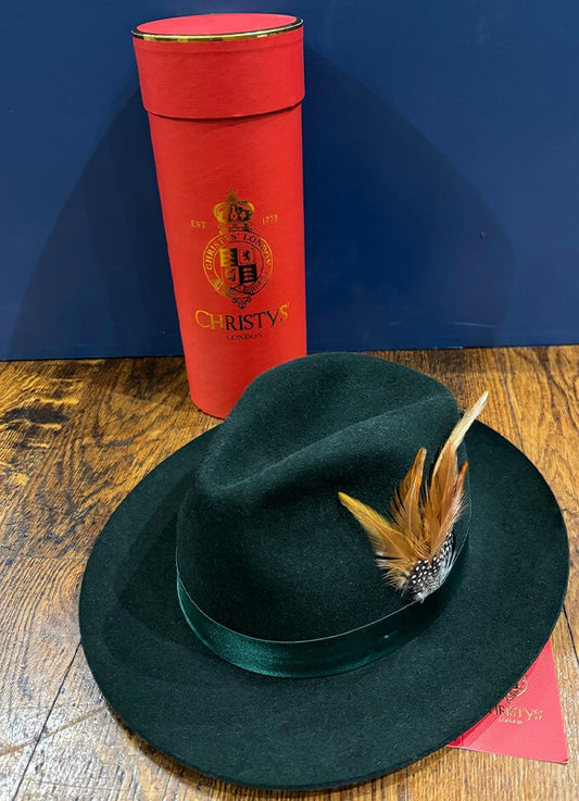 Christy's | Huntingdon Fedora Fur Felt | Racing Green