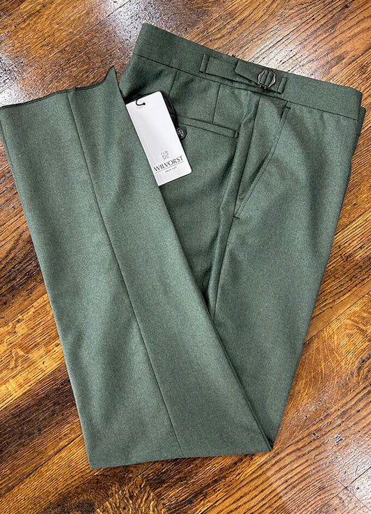 Wilvorst | Pure Wool Trousers | Green