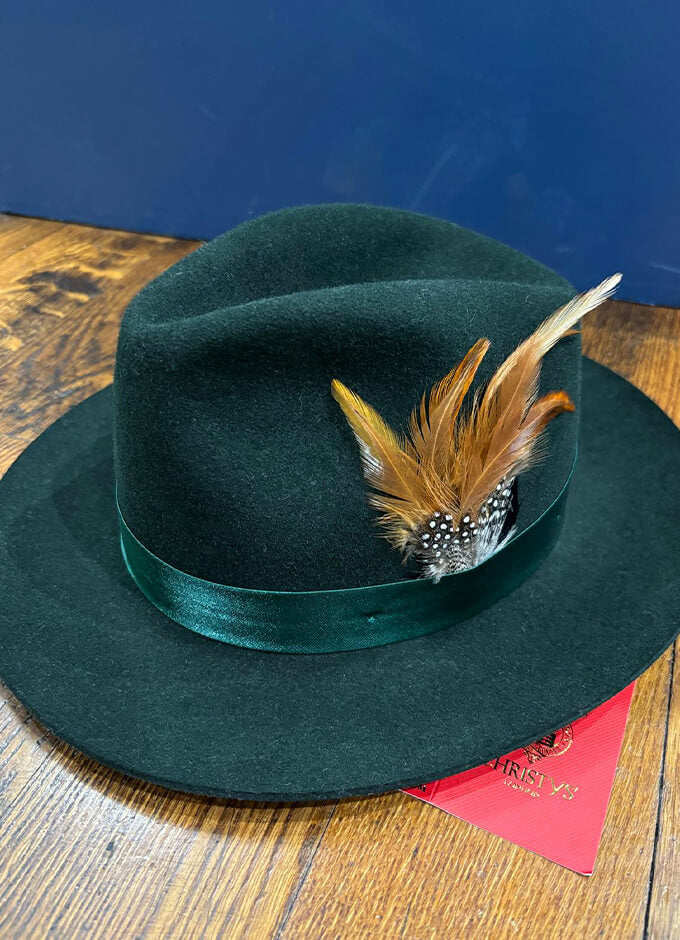 Christy's | Huntingdon Fedora Fur Felt | Racing Green