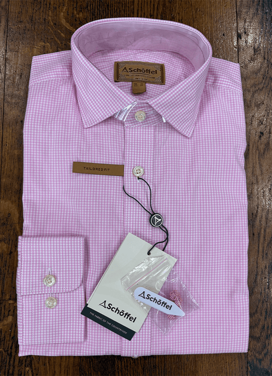 Greenwich Tailored Shirt/Light Pink Micro Check