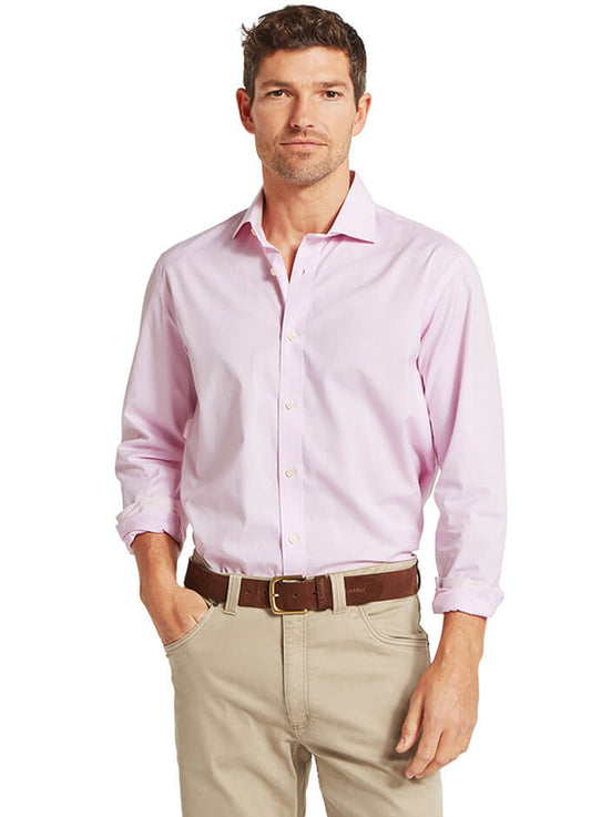 Greenwich Tailored Shirt/Light Pink Micro Check