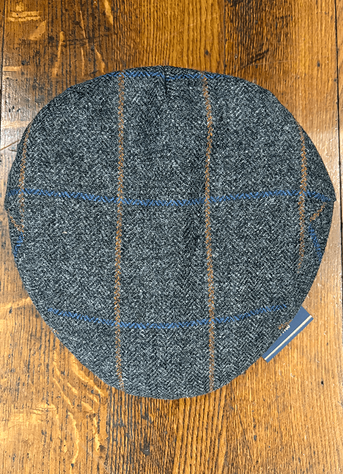 Waterproof Harris Tweed Cap | Grey Check