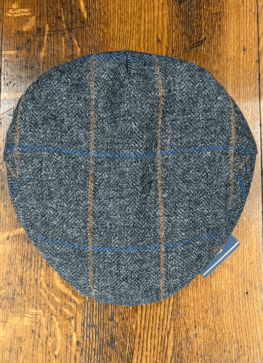 Waterproof Harris Tweed Cap | Grey Check