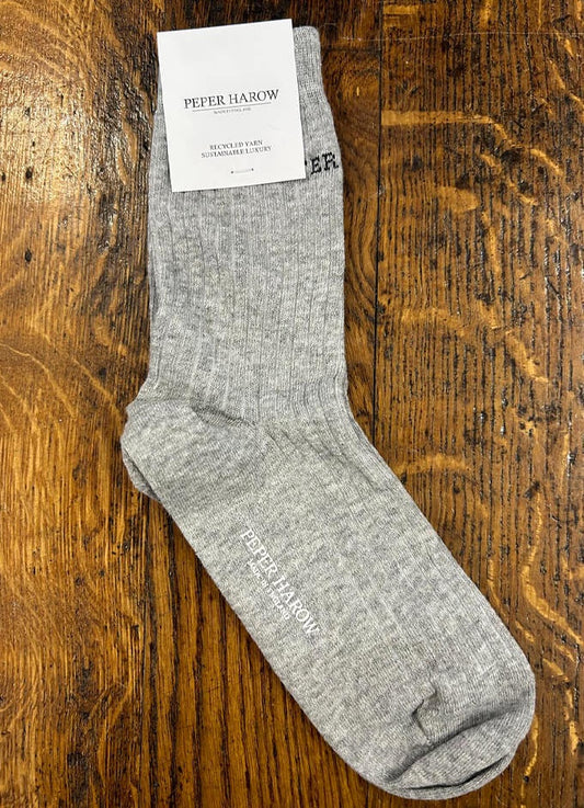 Peper Harow | Casual Ribbed Socks | Grey