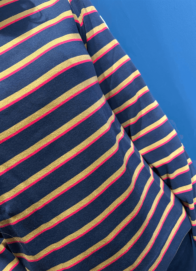 Harbour Boat Neck Breton Top | Navy Tan