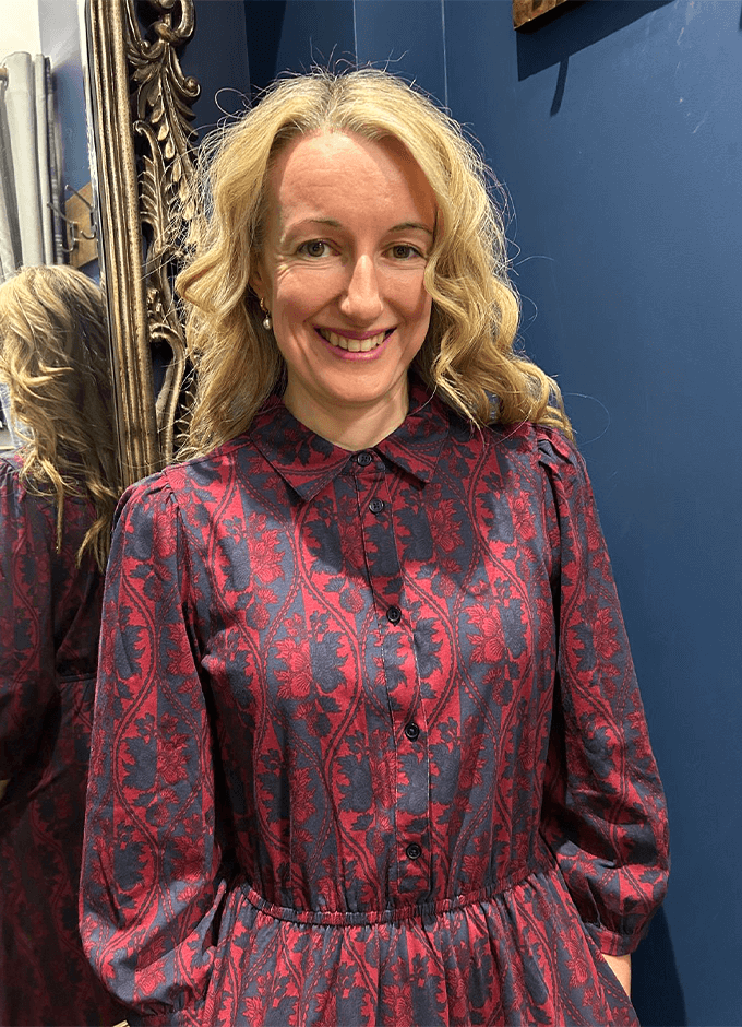 Hazel Berry Dress | Burgundy