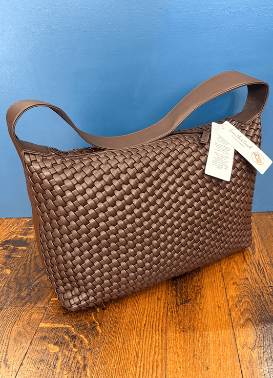 Large Plaited Hobo Bag | Chocolate