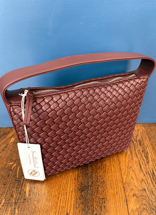 Medium Plaited Hobo Bag | Bordeaux