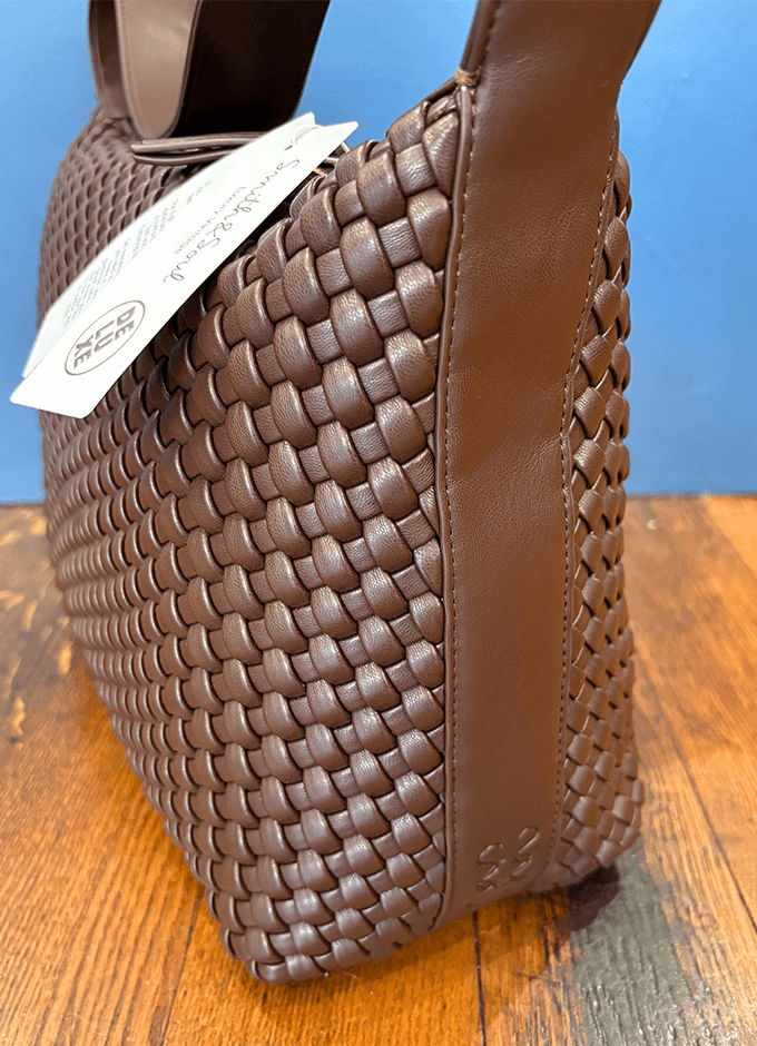 Large Plaited Hobo Bag | Chocolate