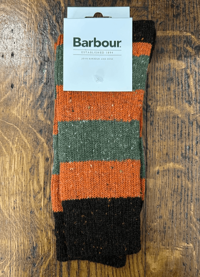 Houghton Stripe Socks | Burnt Orange