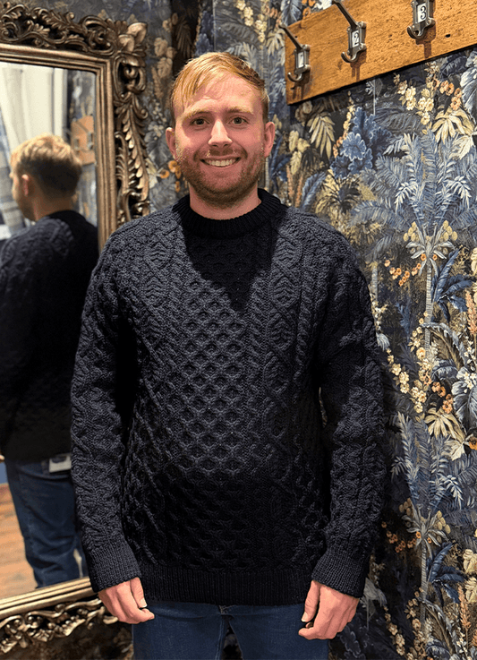 Hudson Aran Jumper | Navy