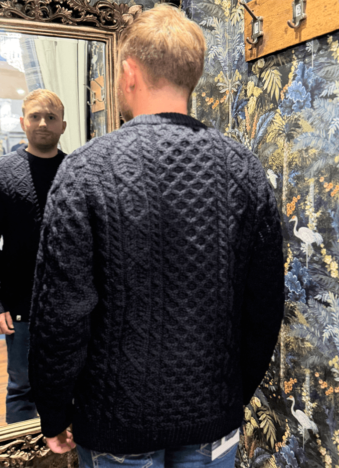 Hudson Aran Jumper | Navy