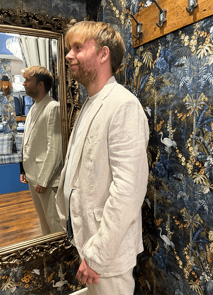 Campbell Island Linen Jacket | Oatmeal