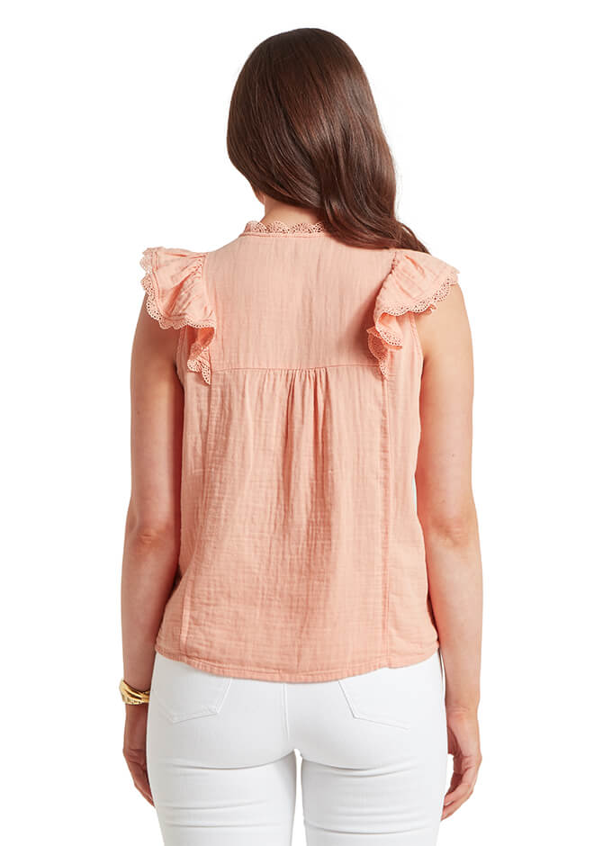 Jasmine Blouse | Coral Peach