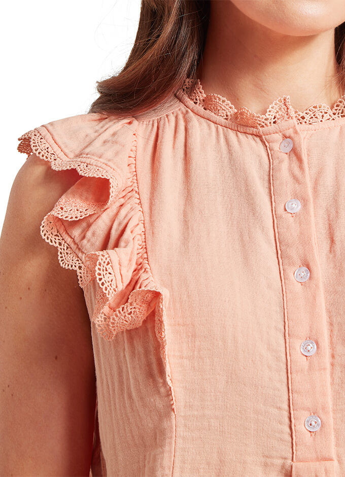 Jasmine Blouse | Coral Peach