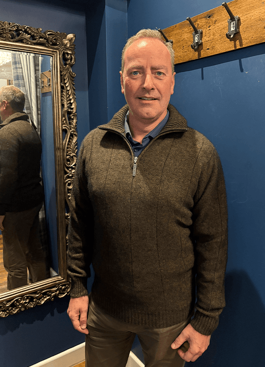 Merino / Possum Javelin Zip | Kauri