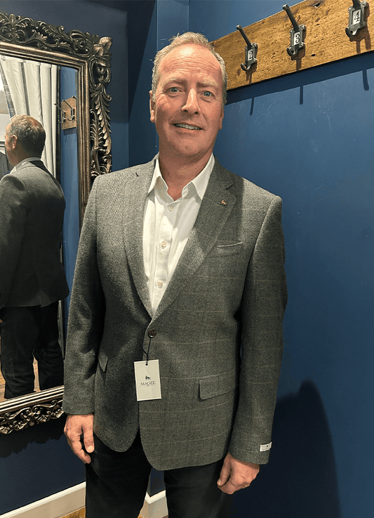 Liffey Jacket | Green Herringbone With Overcheck