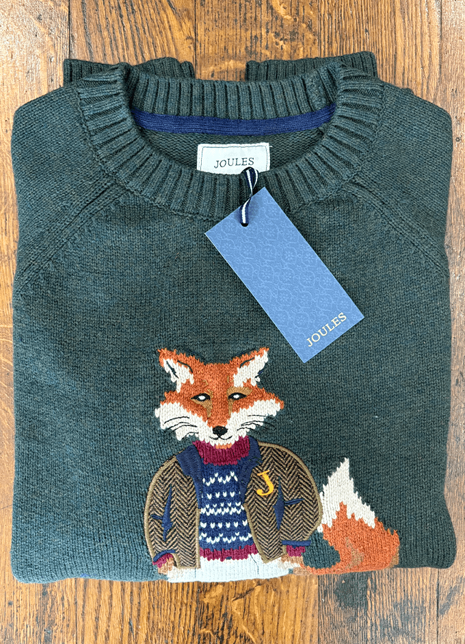 Fenton Fox Mens Jumper | Green