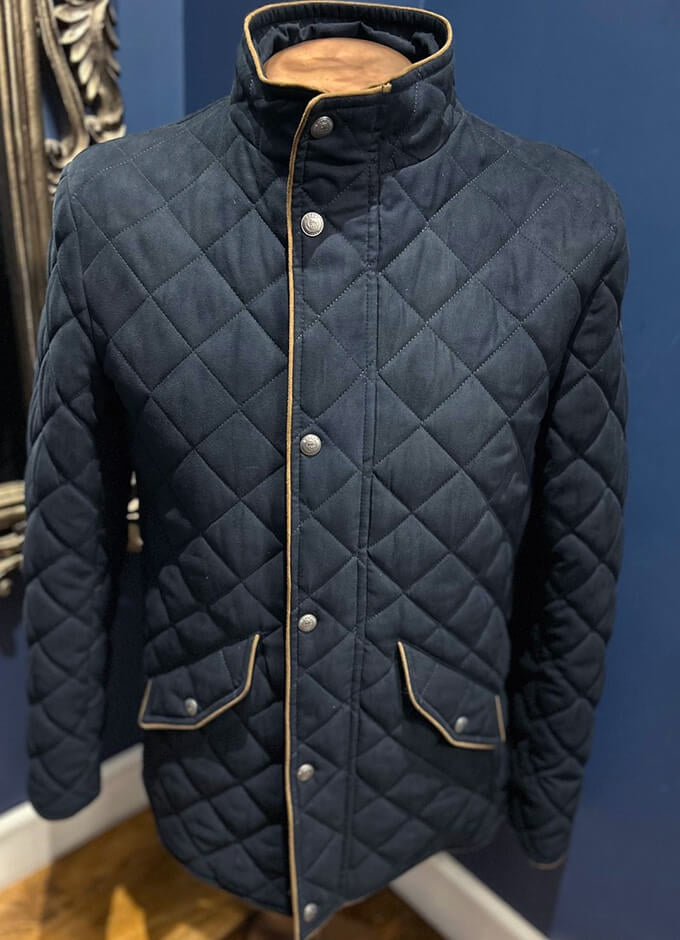 Kells Quilted Coat | Navy